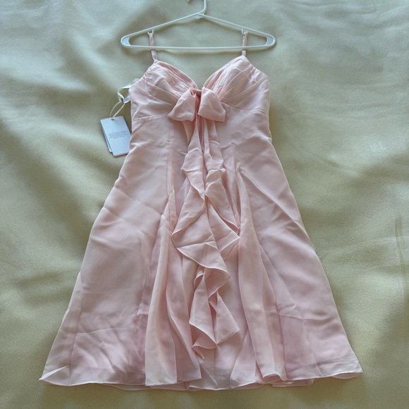 Pink Ruffle Mini Dress - Picture 5 of 7